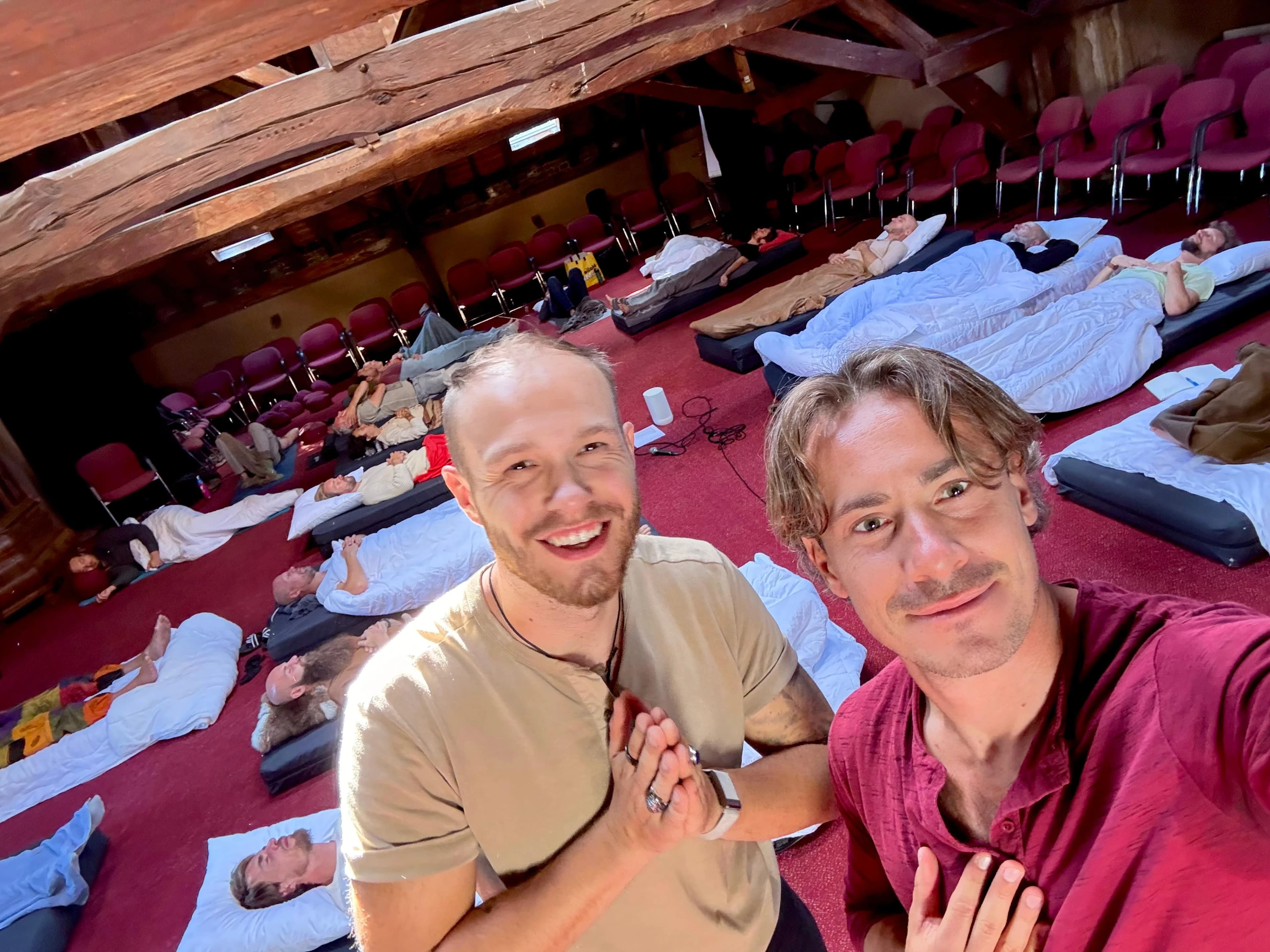 Nick Lengkeek tijdens een mannencirkel